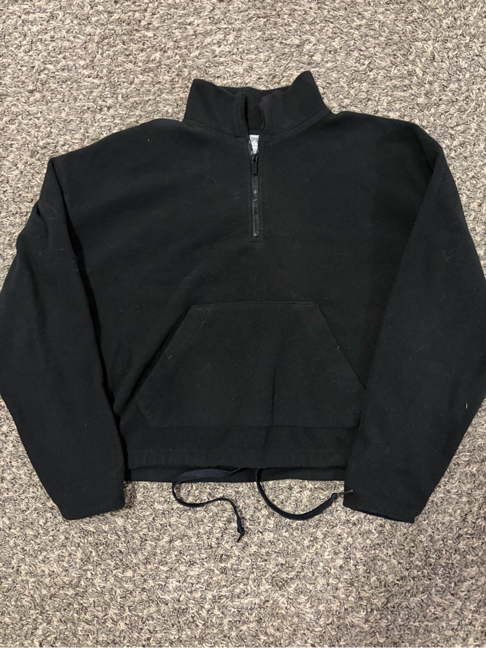 PINK Victoria's Secret Black Half-Zip Pullover Sweater